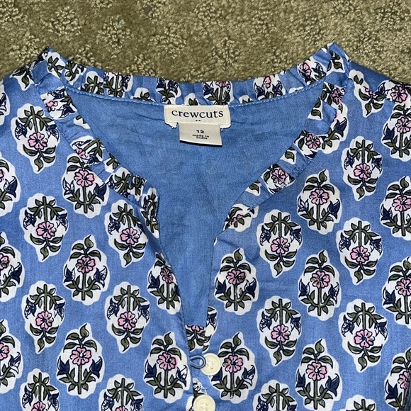 Crewcuts block print floral dress girls preppy 12 - Picture 4 of 10